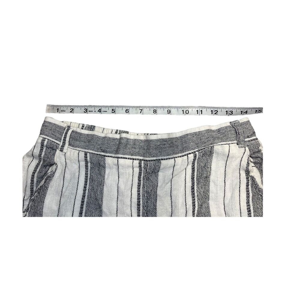 Maurices Wide Leg Pants Women's 28 Gray Ivory Striped Slash Pockets High-Rise - Picture 3 of 7
